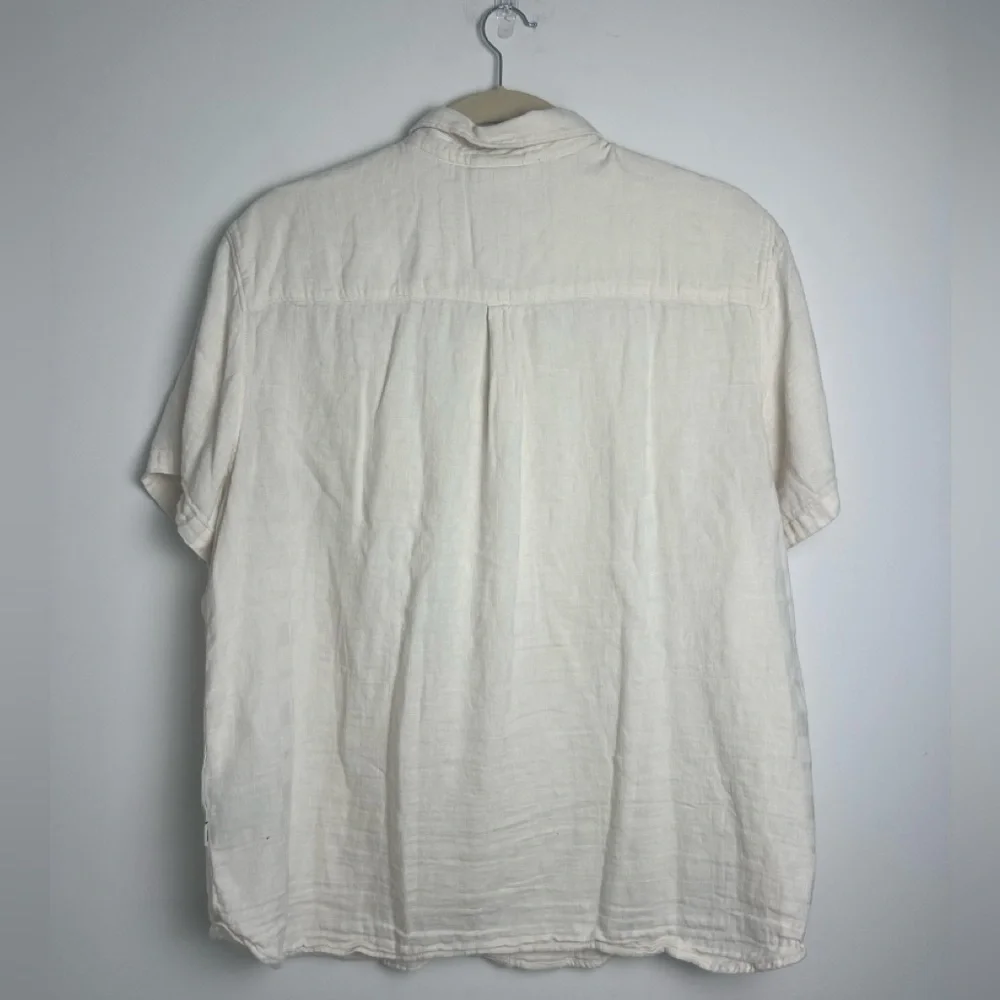 The North Face Men's Loghill Jacquard Gardenia White Hemp Cotton Blend Shirt XXL